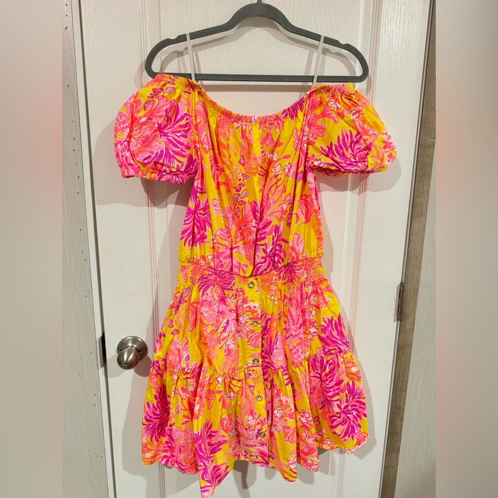 Lilly Pulitzer Jesiba Pink and Yellow Floral Romper